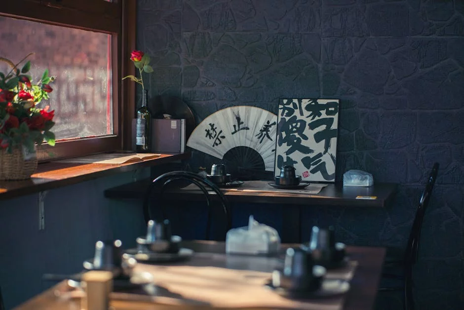 cozy restaurant dining room warm lighting